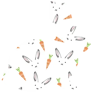 Patterned Rabbit Silhouette