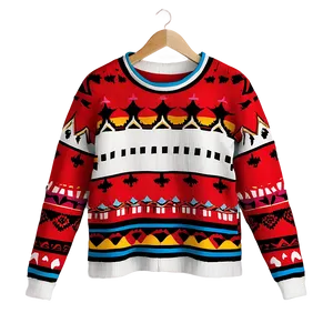 Patterned Red Sweater PNG Bwl39 PNG