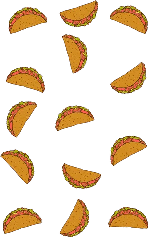 Patterned Taco Design PNG image