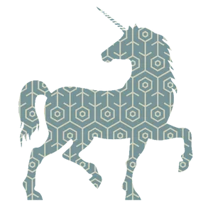 Patterned Unicorn Silhouette