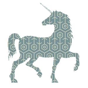 Patterned Unicorn Silhouette