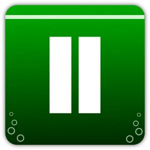 Pause Button Icon Green Background
