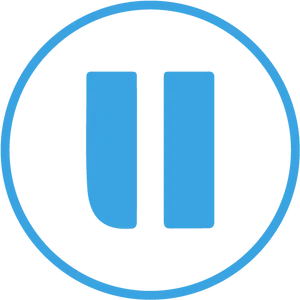 Pause Symbol Blue Background PNG image