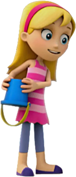 Paw Patrol Character Katie With Bucket PNG image