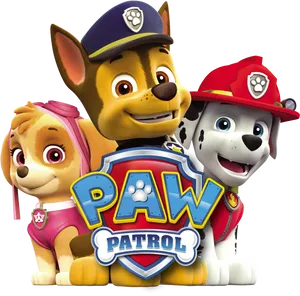 Paw Patrol Characters Chase Skye Marshall PNG image