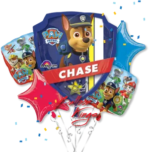 Paw Patrol Chase Balloon Bouquet PNG image