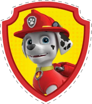 Paw Patrol Fire Pup Emblem PNG image