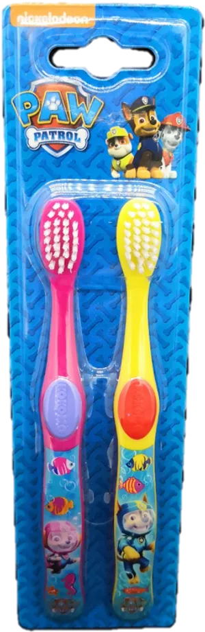 Paw Patrol Kids Toothbrushes Pack PNG image