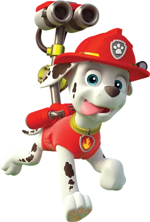 Paw Patrol Marshall Fire Pup PNG image