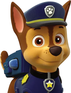 Paw Patrol Police Pup Portrait PNG image