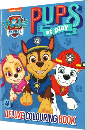 Paw Patrol Pupsat Play Coloring Book Cover PNG image