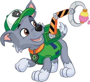 Paw Patrol Rocky Recycling Pup PNG
