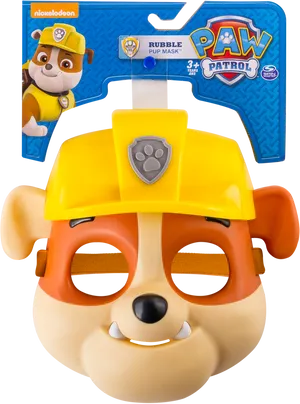 Paw Patrol Rubble Pup Mask Toy PNG image