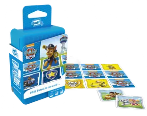 Paw Patrol Shuffle Card Game Packaging PNG image