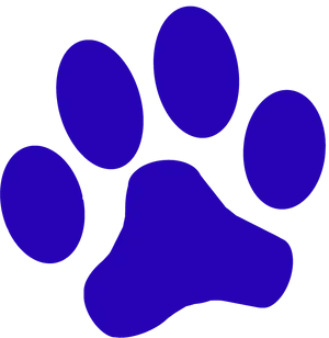 Paw Print Clipart Blue PNG image