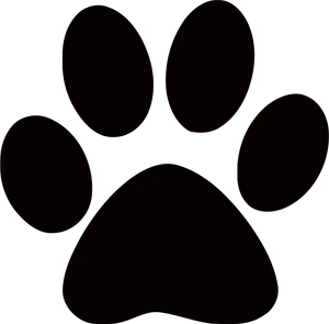 Paw Print Silhouette Graphic PNG image