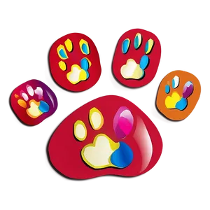 Paw Print With Hearts Png Ivx PNG image