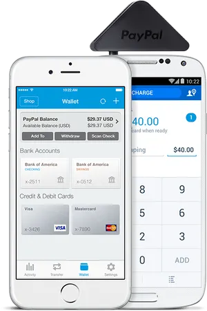 Pay Pal Mobile App Screenshots PNG image