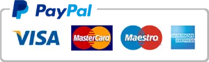 Pay Pal Supported Credit Card Logos PNG image