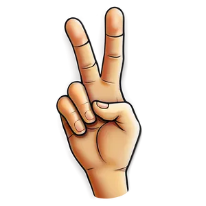 Peace Hand Emoji Png 65 PNG image