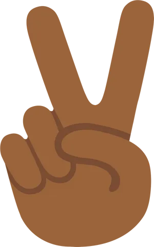 Peace Sign Emoji Illustration PNG image