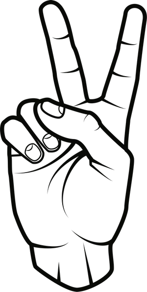 Peace Sign Hand Clipart PNG image