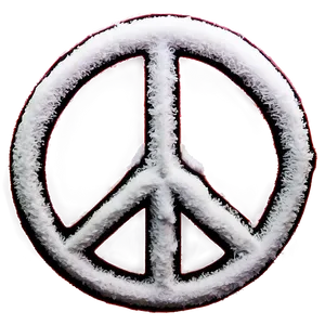 Peace Sign In Snow Png 05252024 PNG image