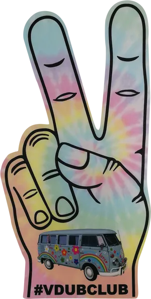 Peace Sign_ V Dub Club_ Sticker