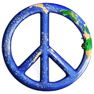 Peace Sign With Earth PNG Vyx4