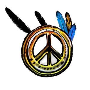 Peace Sign With Feathers PNG Otx17 PNG