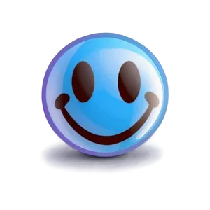 Peaceful Blue Smiley Icon Png 14 PNG image