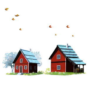 Peaceful Countryside Village Photo PNG 05212024