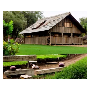 Peaceful Countryside Village Photo PNG 05212024
