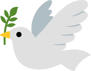 Peaceful Dovewith Olive Branch Vector