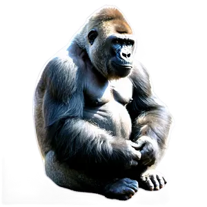 Peaceful Gorilla Sitting Png 20 PNG image