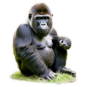 Peaceful Gorilla Sitting Png 60 PNG image