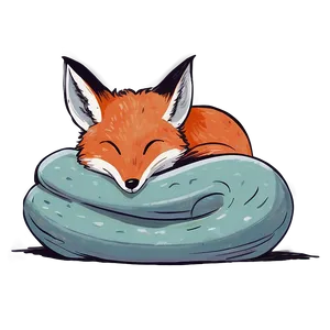 Peaceful Sleeping Fox Png Apw PNG image