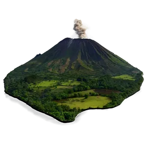 Peaceful Volcano Valley Png Jis PNG image