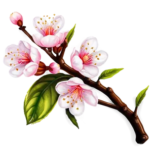 Peach Blossom Drawing Png 53 PNG image