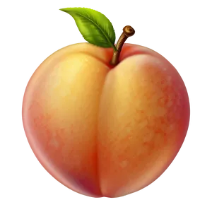 Peach Emoji Art PNG 05242024