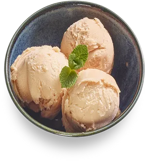 Peach Ice Creamin Ceramic Bowl PNG image
