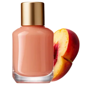 Peach Nail Polish Bottle PNG 06292024