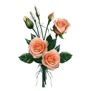 Peach Roses Bouquet PNG Viu93 PNG