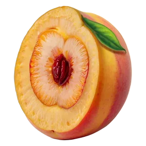 Peach Slice Design Png Wim PNG image