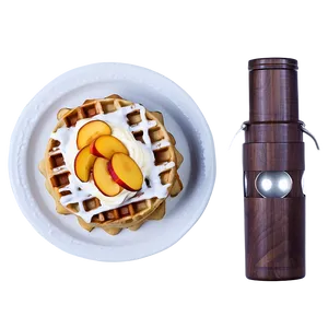 Peaches And Cream Waffle Png 88 PNG image