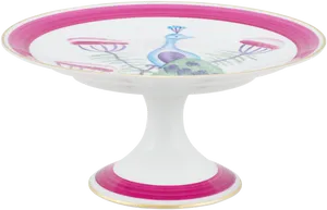 Peacock Design Cake Stand PNG image