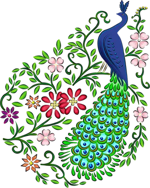 Peacock Feather Artwork PNG