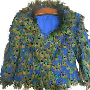 Peacock Feather Cape Creation PNG image