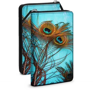 Peacock Feather Pattern Wallets PNG image