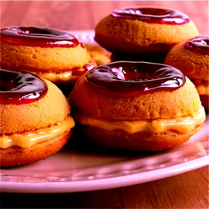 Peanut Butter Jelly Doughnuts Png 5 PNG image